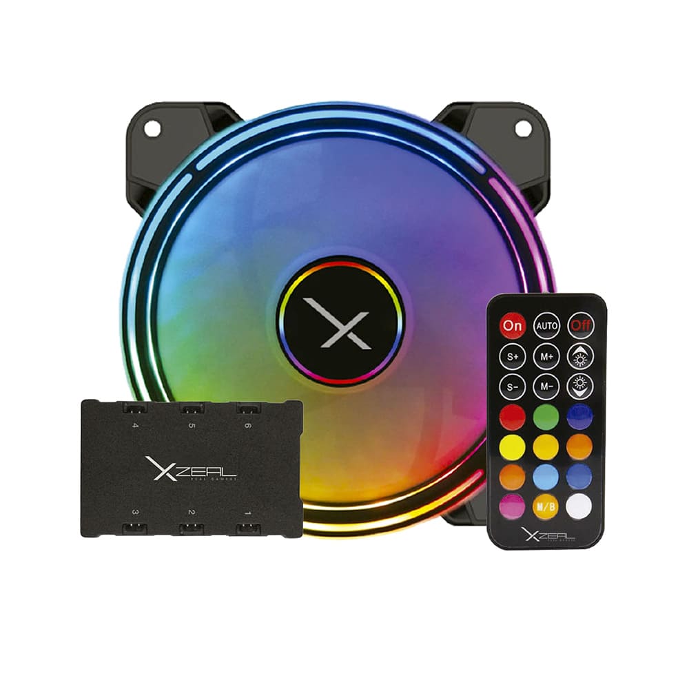 Foto 2 pulgar | Kit de 3 Ventiladores Gamer de 120 Mm Argb para Gabinete + Controlador + Control Remoto Xzeal Xz1100