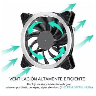 Foto 2 | Ventiladores Eo Safe Imports Rgb De 1200rpm y 120mm para Pc 3 Piezas