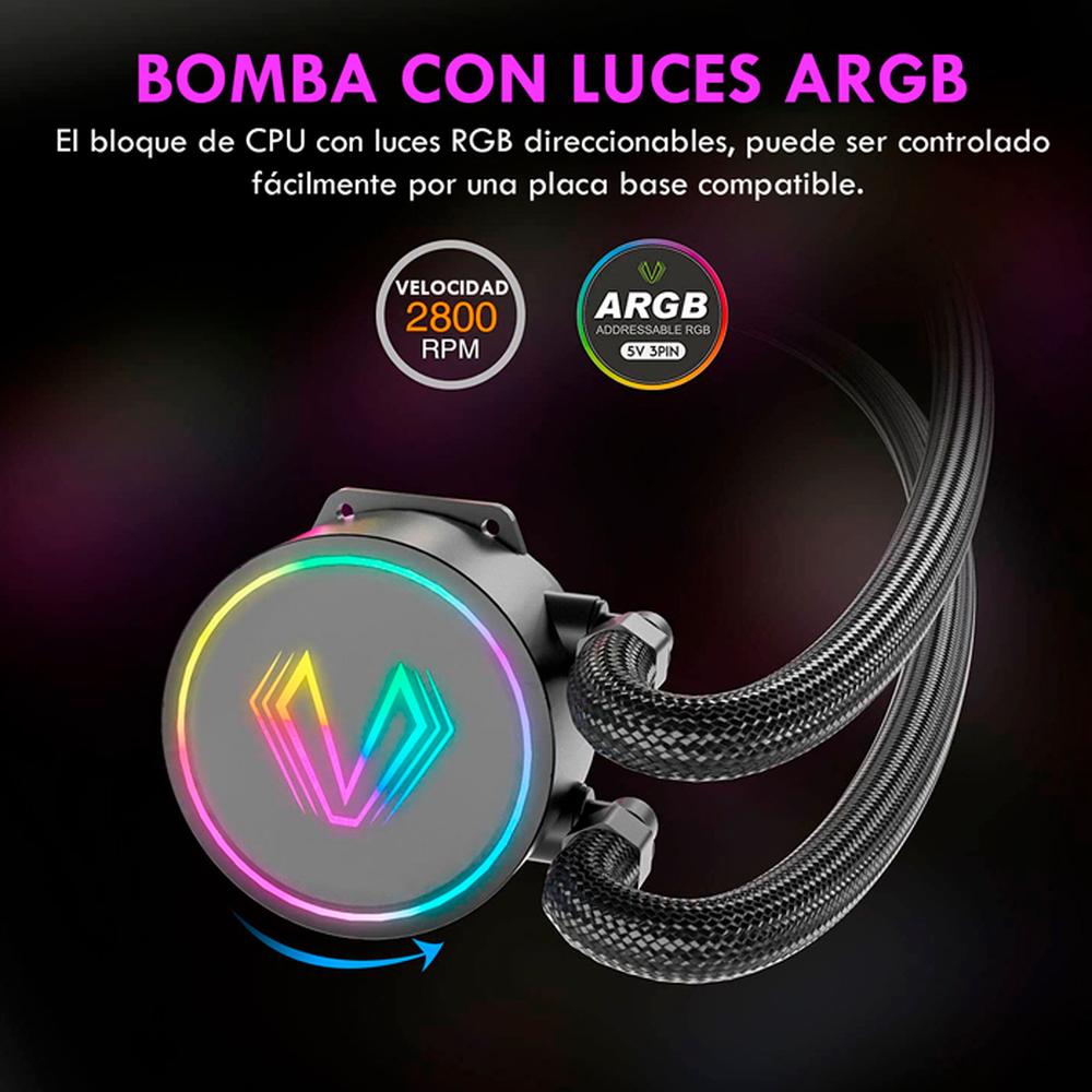 Foto 3 pulgar | Enfriamiento Líquido Vetroo V360 Argb Intel Lga 1700 Amd Am5 360mm Vt-aio-v360-bk