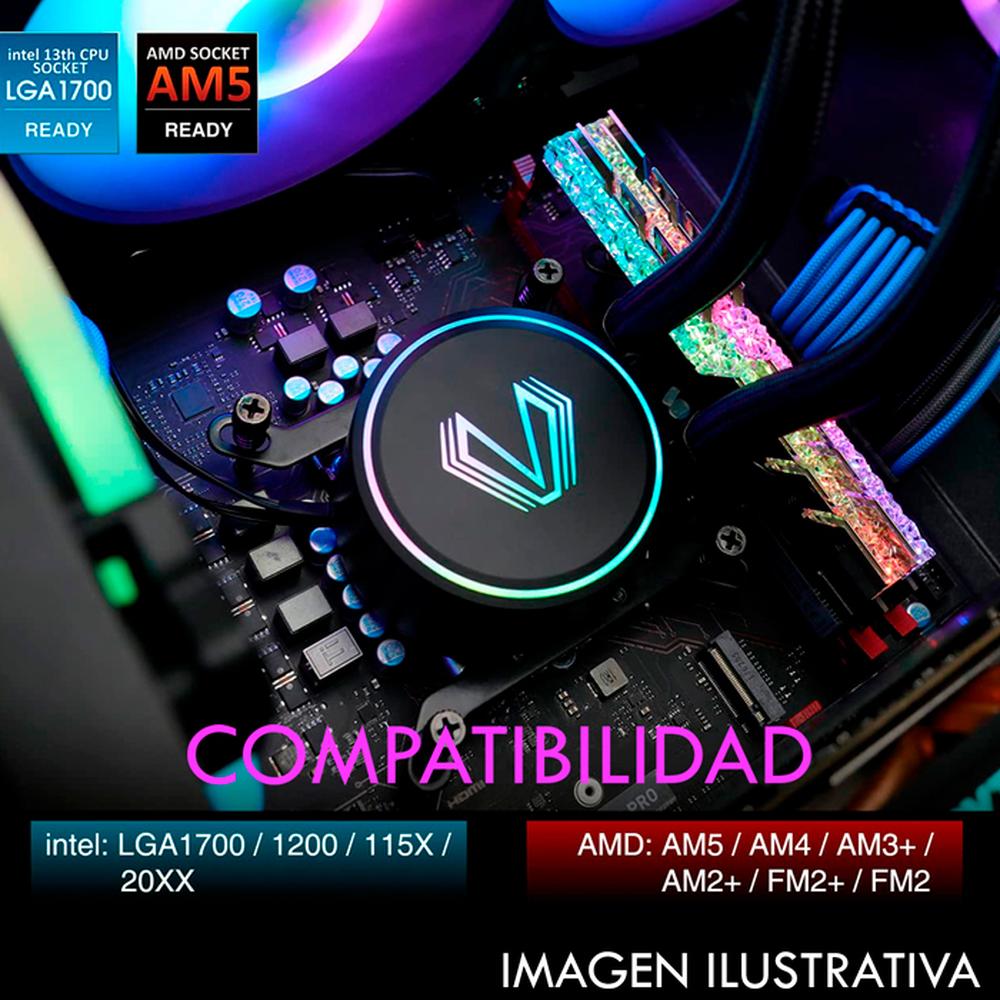 Foto 4 pulgar | Enfriamiento Líquido Vetroo V360 Argb Intel Lga 1700 Amd Am5 360mm Vt-aio-v360-bk