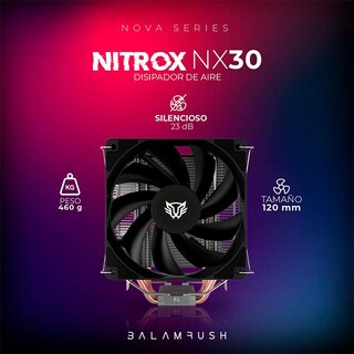 Foto 4 | Disipador CPU Gamer Balam Rush Nitrox Nx30 120mm Lga 1700 Am5 1400 Rpm 4-pin Negro Br-937900