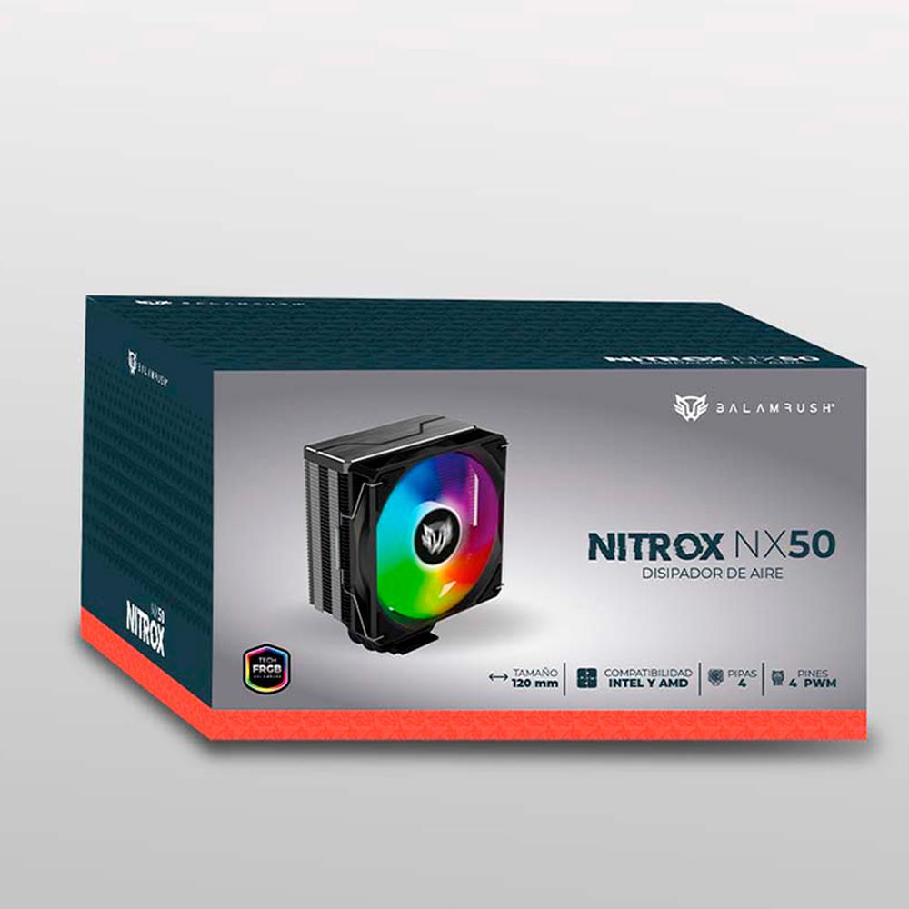Foto 7 pulgar | Disipador CPU Gamer Balam Rush Nitrox Nx50 120 Mm Argb LGA 1700 Am5 800-1800 Rpm 4-pin Negro Br-937405