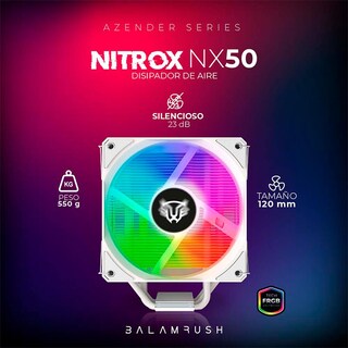 Foto 4 | Disipador CPU Gamer Balam Rush Nitrox Nx50 120mm Argb Lga 1700 Am5 800-1800 Rpm 4-pin Blanco Br-937917