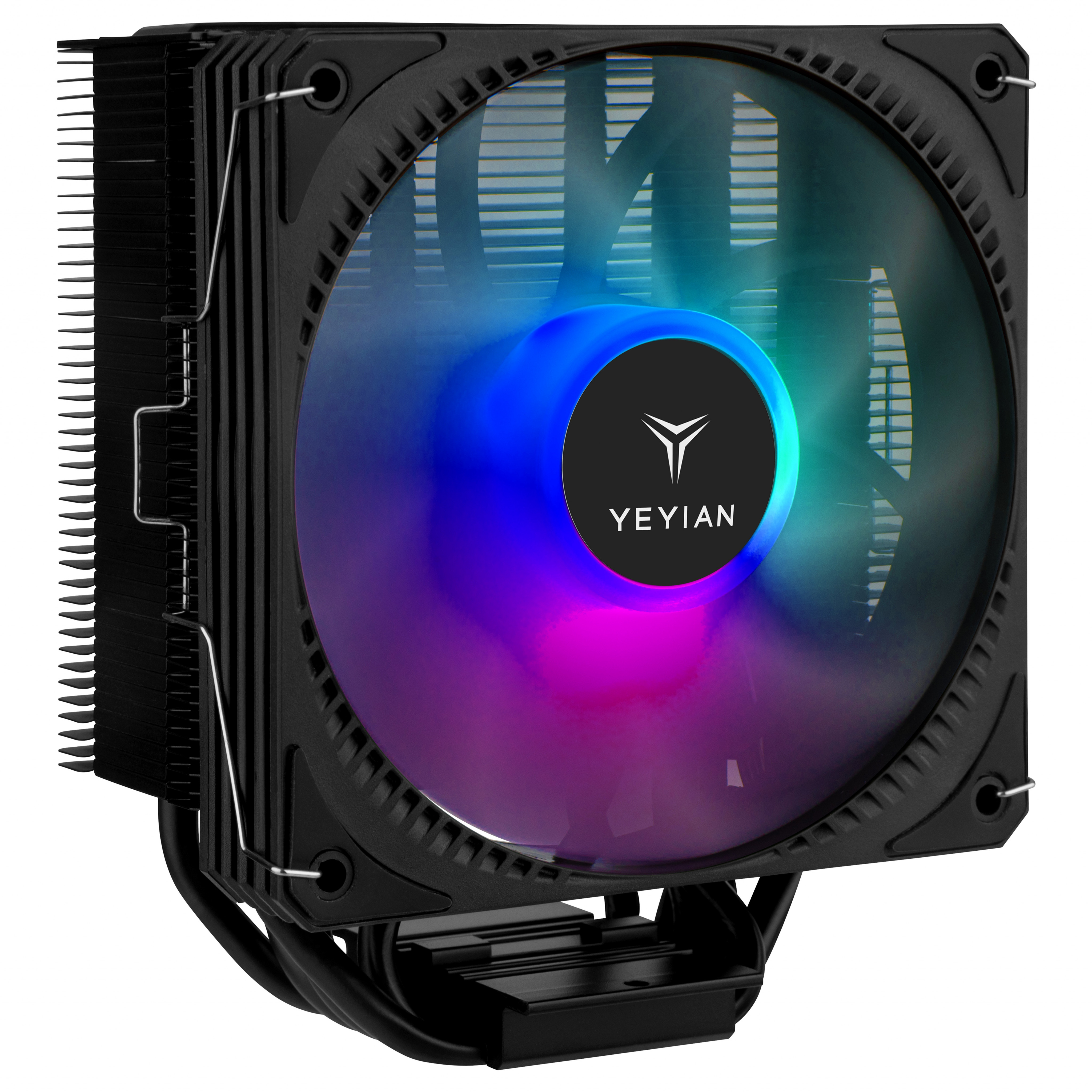 Disipador Para Cpu Yeyian Ytc-120al-m1 Ventilador 120mm 9 Aspas 6 Tubos De Calor 800-1800 Rpm 23dba Argb Y Pwm Para