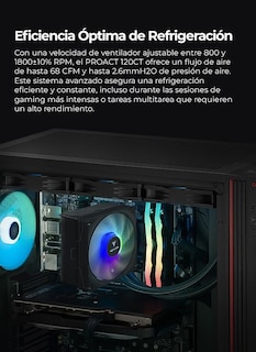 Foto 8 | Disipador Para Cpu Yeyian Ytc-120al-m1 Ventilador 120mm 9 Aspas 6 Tubos De Calor 800-1800 Rpm 23dba Argb Y Pwm Para