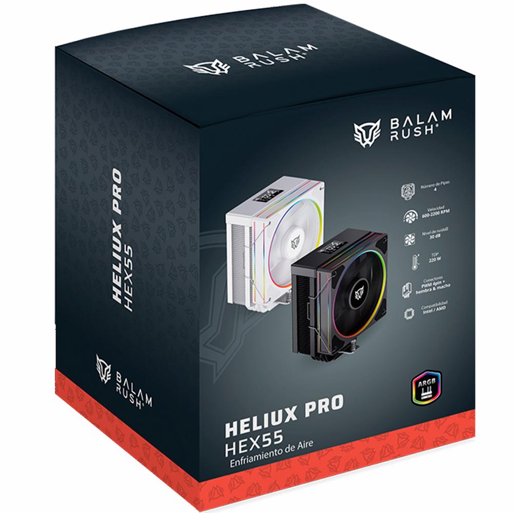 Foto 6 pulgar | Disipador Cpu Gamer Balam Rush Heliux Pro Hex55 120mm Argb 3pin Lga 1851 Am5 600 - 2000 Rpm 4-pin Pw