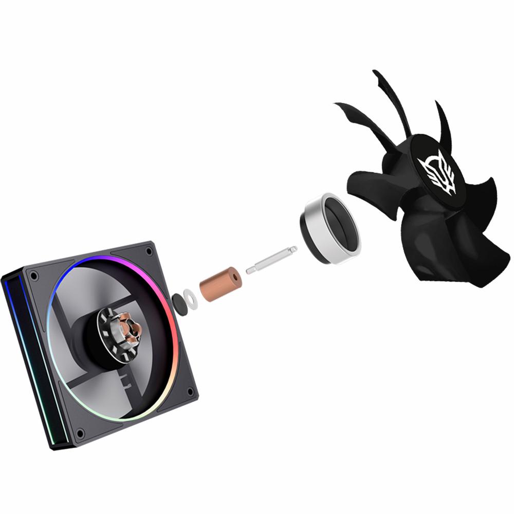 Foto 4 pulgar | Disipador Doble Cpu Gamer Balam Rush Heliux Pro Hex75 120mm Argb 3pin Lga1851 Am5 600 - 2000 Rpm 4-p