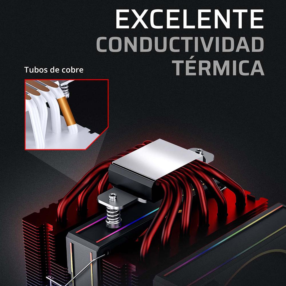 Foto 6 pulgar | Disipador Doble Cpu Gamer Balam Rush Heliux Pro Hex75 120mm Argb 3pin Lga1851 Am5 600 - 2000 Rpm 4-p