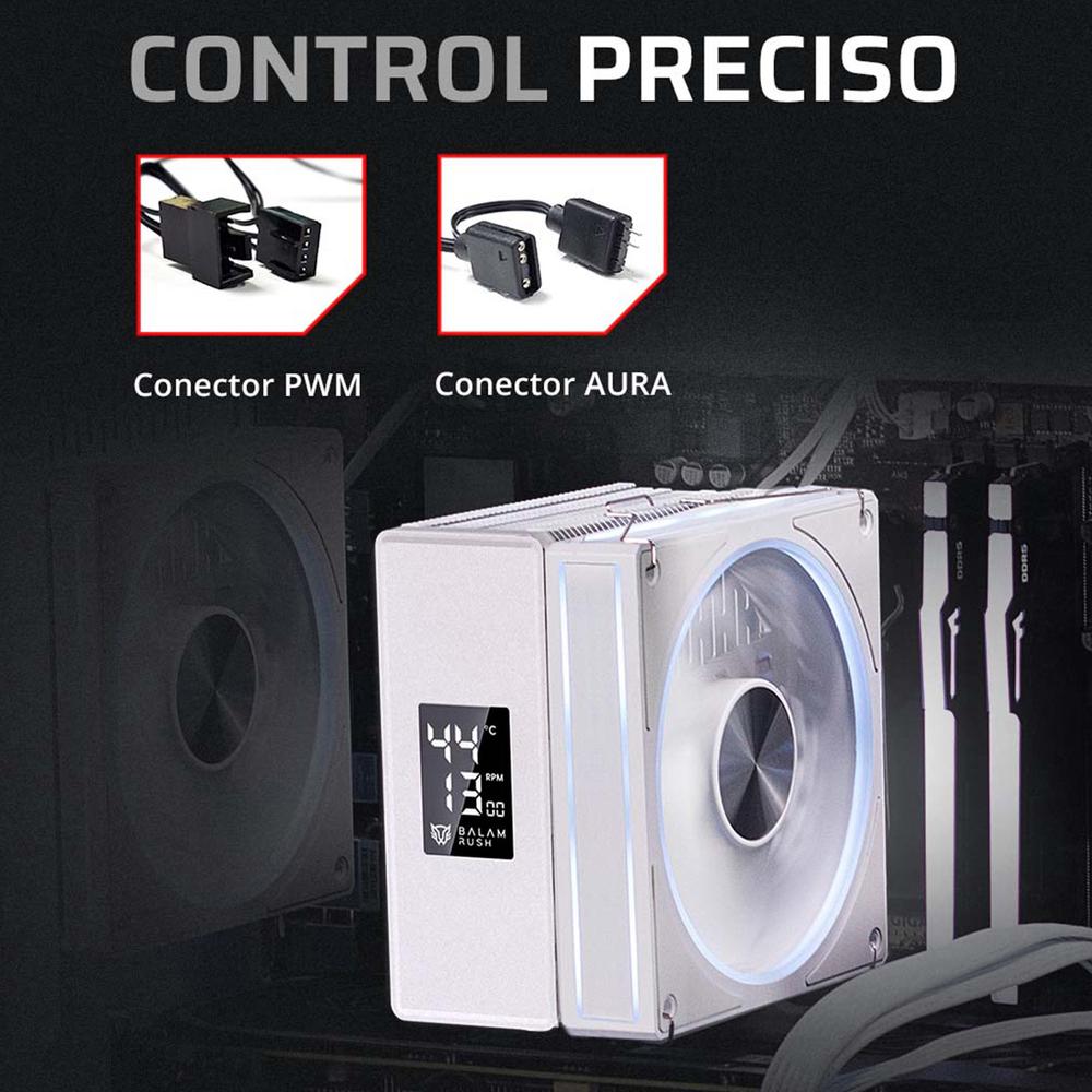 Foto 5 pulgar | Disipador Doble Cpu Gamer Balam Rush Heliux Pro Hex75 120mm Argb 3pin Lga1851 Am5 600 - 2000 Rpm 4-p