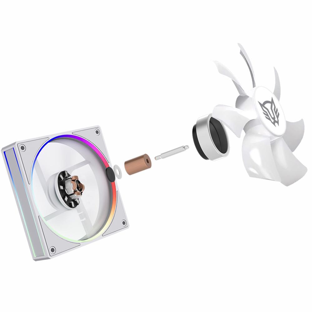 Foto 5 pulgar | Ventilador Gamer Balam Rush Eolox Bora Exb85 120mm Argb Diseño Cuadrado Pwm 4 Pin + Aura 1600rpm Bla