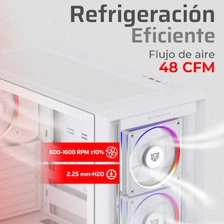 Foto 5 | Ventilador Gamer Balam Rush Eolox Bora Exb85 120mm Argb Diseño Cuadrado Pwm 4 Pin + Aura 1600rpm Bla