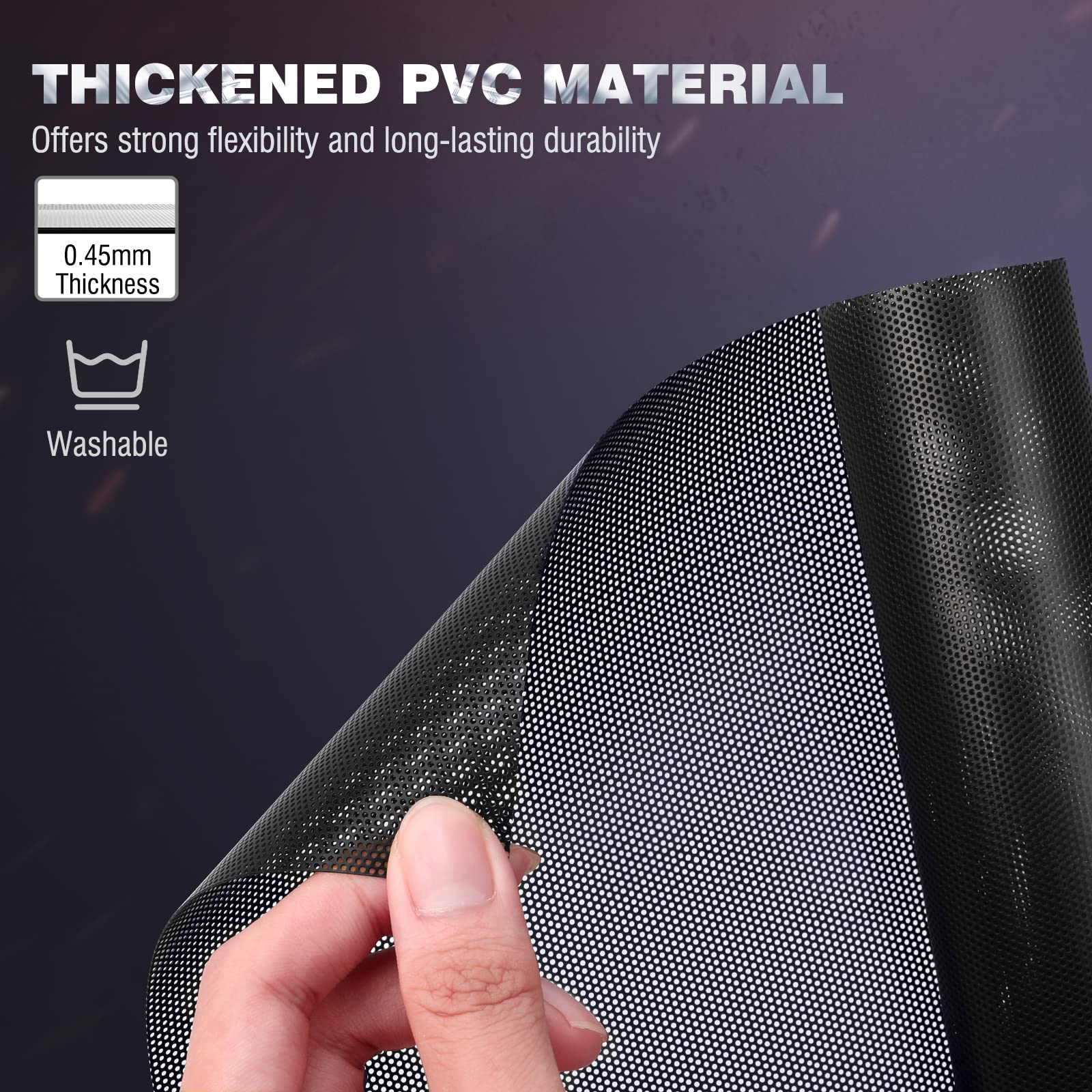 Foto 3 | Filtro De Malla Antipolvo Para Pc Case Moko  400 X 300 Mm  Pvc [paquete De 2] Negro - Venta Internacional.