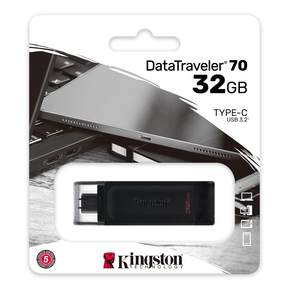 Foto 2 pulgar | Memoria USB Kingston DT70/32GB Negro