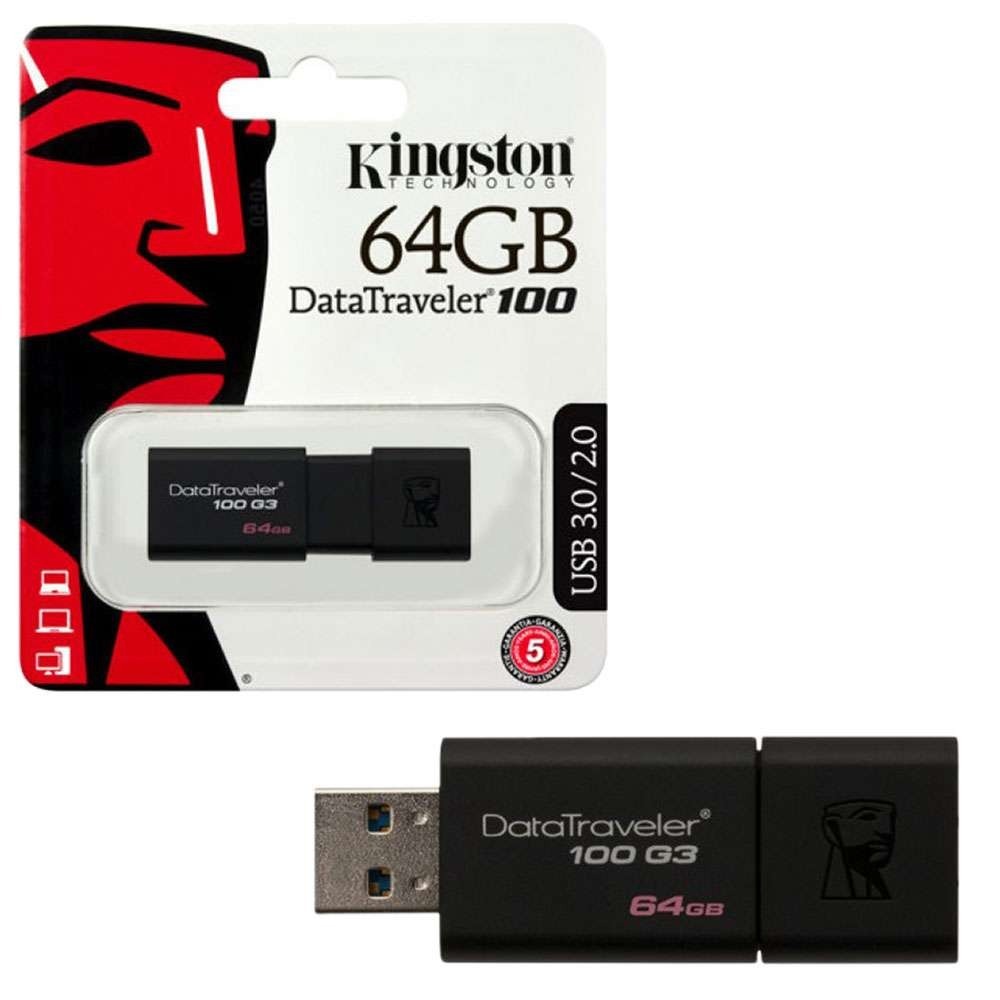 Foto 3 pulgar | Memoria USB Kingston Technology DT100G3 Negro