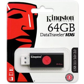 Foto 3 | Memoria USB Kingston DT106/64GB Negro
