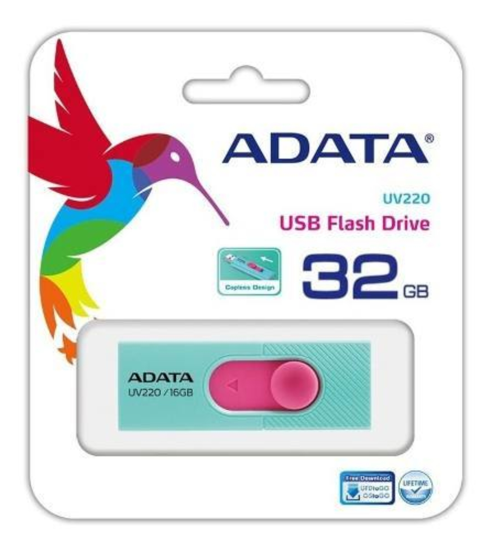 Foto 2 pulgar | Memoria USB Adata Portátil 2.0 32gb Uv220 Tiffany color Rosa