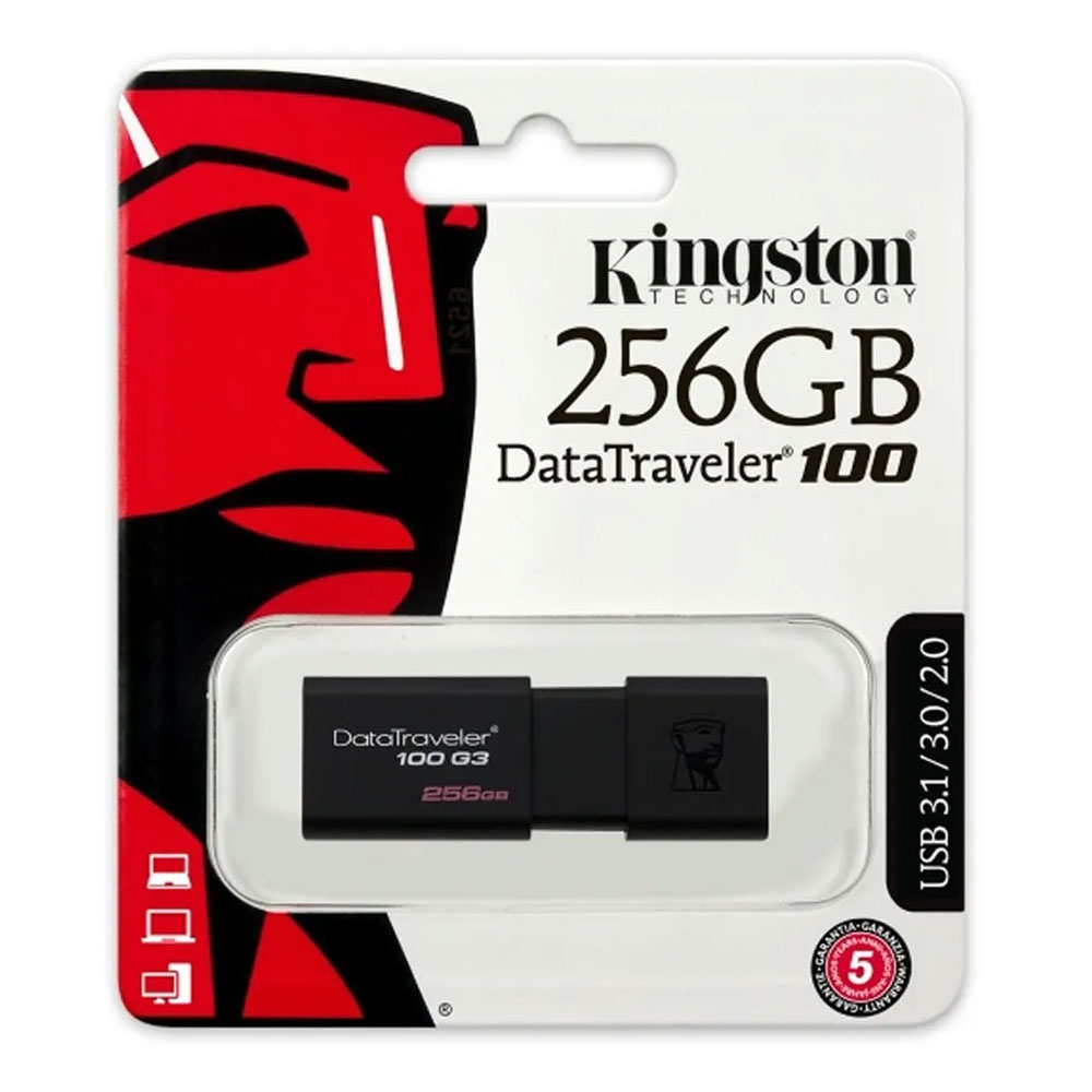 Memoria Kingston Technology Dt100g3 color Negro Usb 256 GB