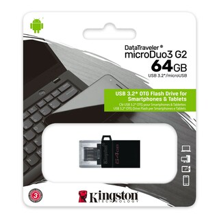 Foto 3 | Memoria Micro 64 gb Kingston Dtduo3g2 color Negro