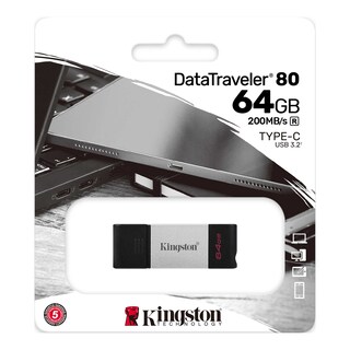 Foto 3 | Memoria Usb Kingston 64gb Datatraveler 3.2 Usb-c Dt80