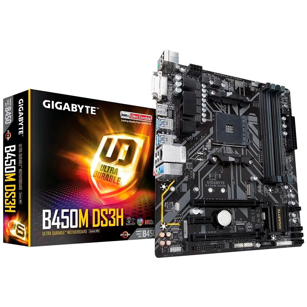 Foto 2 pulgar | Tarjeta Madre Gigabyte B450m Ds3h V1 Amd Am4 Micro Atx