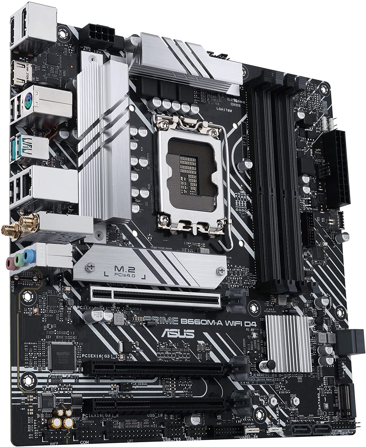 Foto 3 pulgar | Tarjeta Madre Asus Prime B660m-a Wifi D4 Ddr4 Micro Atx color Negro