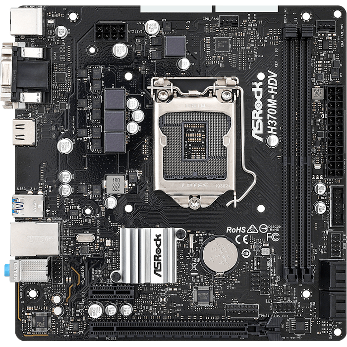 Foto 4 pulgar | Tarjeta Madre Asrock H370m-hdv Intel 1151 Ddr4 Micro Atx color Negro