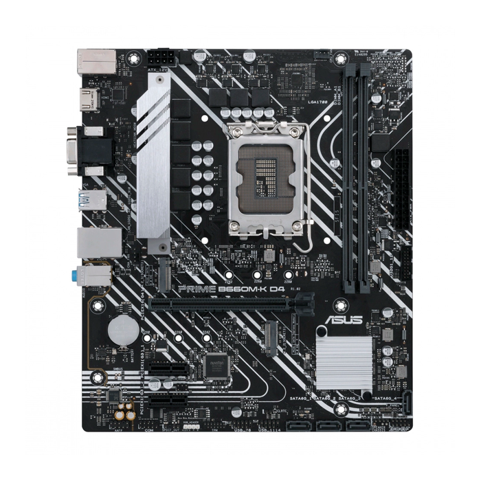 Foto 3 pulgar | Tarjeta Madre Asus Prime B660m-k D4 Intel 1700 Ddr4 Micro Atx color Negro/ Blanco