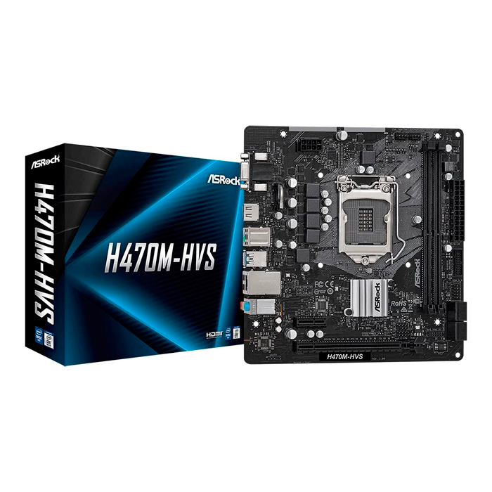 Foto 2 pulgar | Tarjeta Madre Asrock H470m-hvs Intel 1200 Ddr4 Micro Atx color Negro