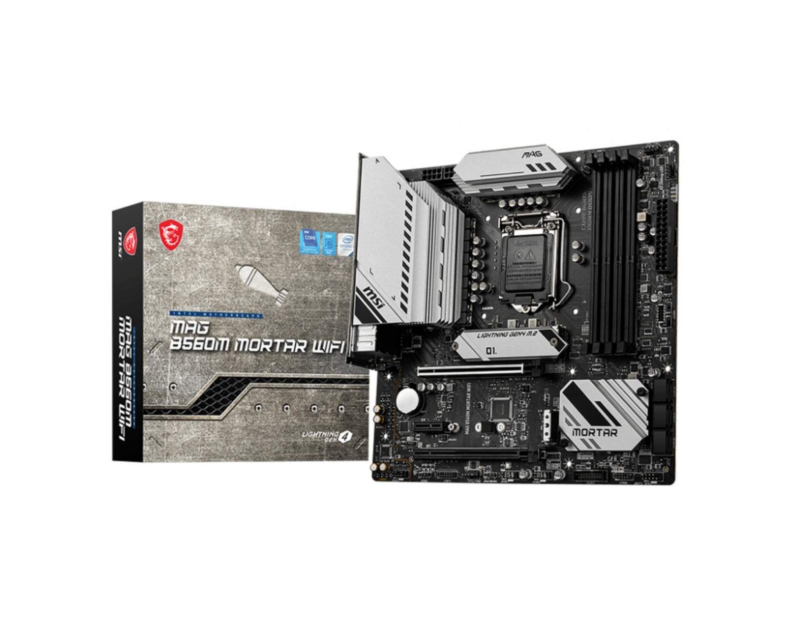Foto 2 pulgar | Tarjeta Madre Msi Micro Atx Mag B560m Mortar Wifi S-1200 Intel B560 Hdmi 128GB Ddr4 - Para Intel - Gris