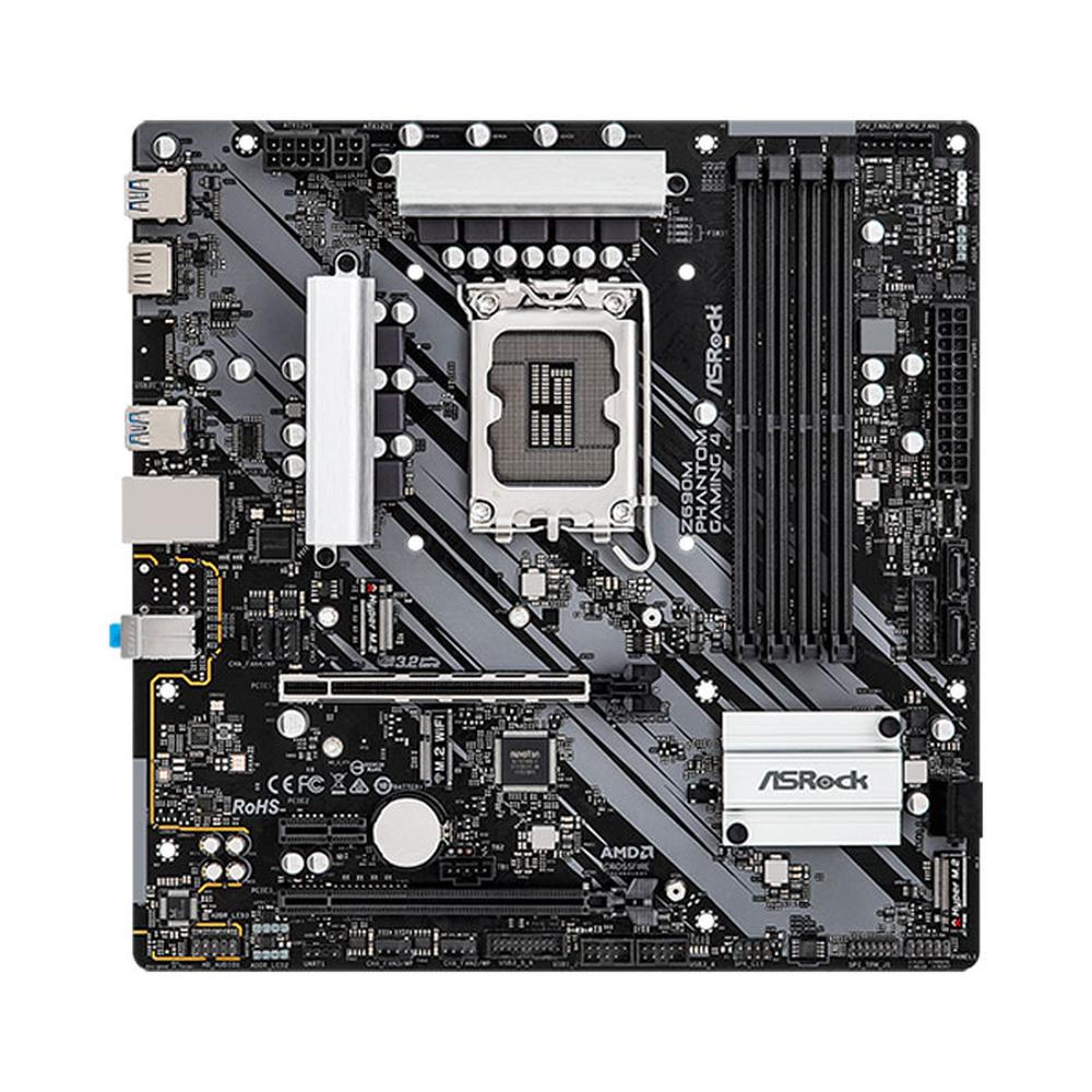 Foto 2 | Tarjeta Madre Asrock Z690M PHANTOM color Negro Gaming 4 DDR4 Micro ATX