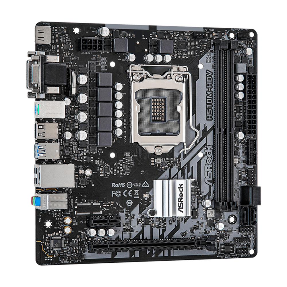 Foto 6 pulgar | Tarjeta Madre Asrock H510m-hdv color Negro