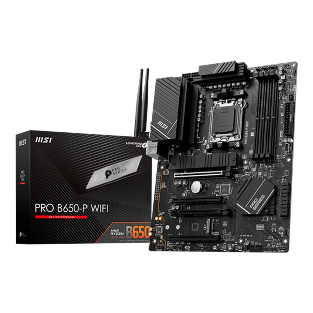 Foto 2 pulgar | Tarjeta Madre MSI PRO B650-P WIFI color Negro AM5 DDR5 USB C ATX