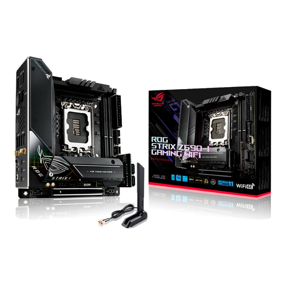 Foto 2 pulgar | Tarjeta Madre Asus Rog Strix Z690-i Gaming Wifi Lga 1700 Ddr5 USB C Mini Itx Negro