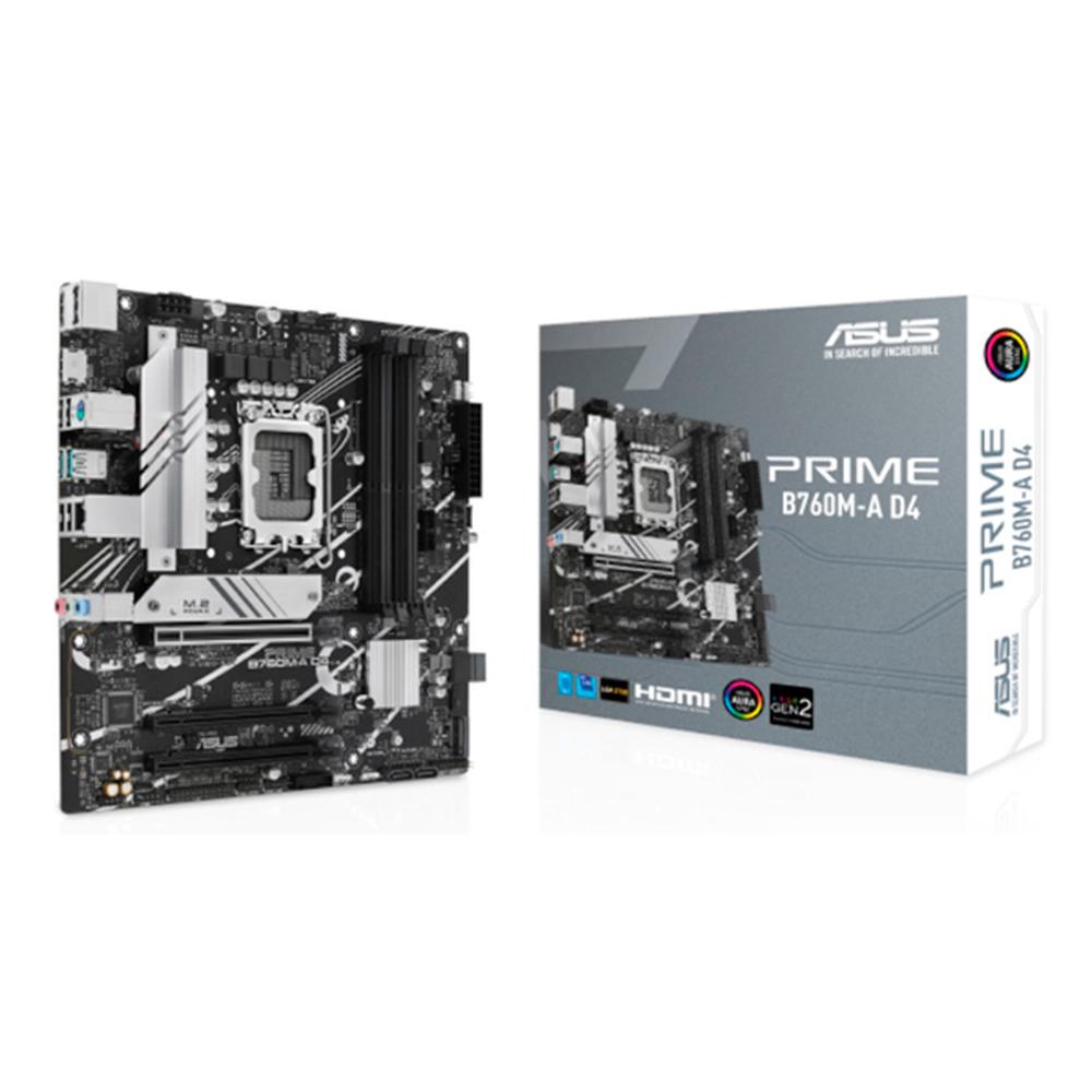 Foto 2 pulgar | Tarjeta Madre Asus Prime B760M-A D4 1700 4X DDR4 USB C PCIE 4.0 Micro ATX