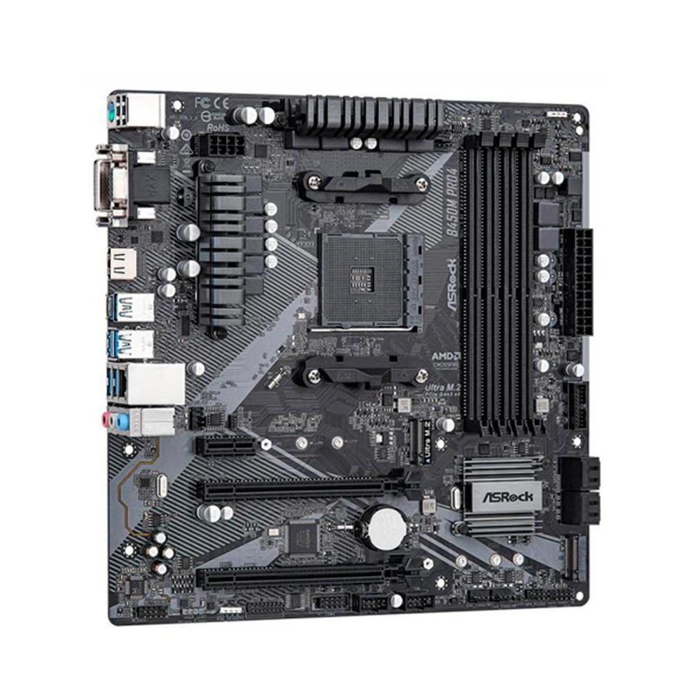 Foto 3 pulgar | Tarjeta Madre Asrock B450m Pro4 R2.0 Negro