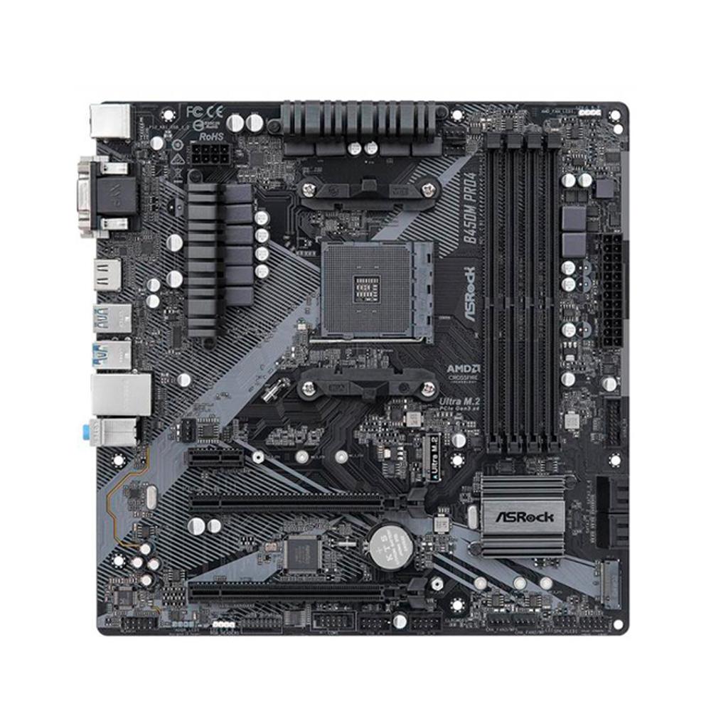 Foto 4 pulgar | Tarjeta Madre Asrock B450m Pro4 R2.0 Negro