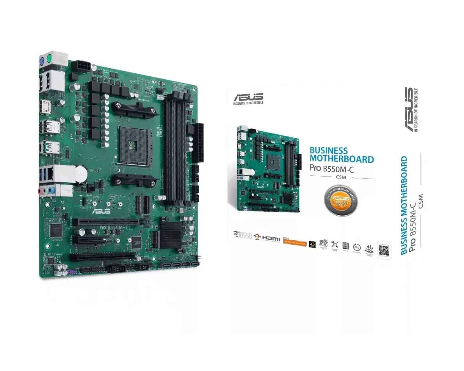 Foto 2 pulgar | Tarjeta Madre Asus Micro Atx Pro B550m-c/csm Amd B550 128gb Ddr4