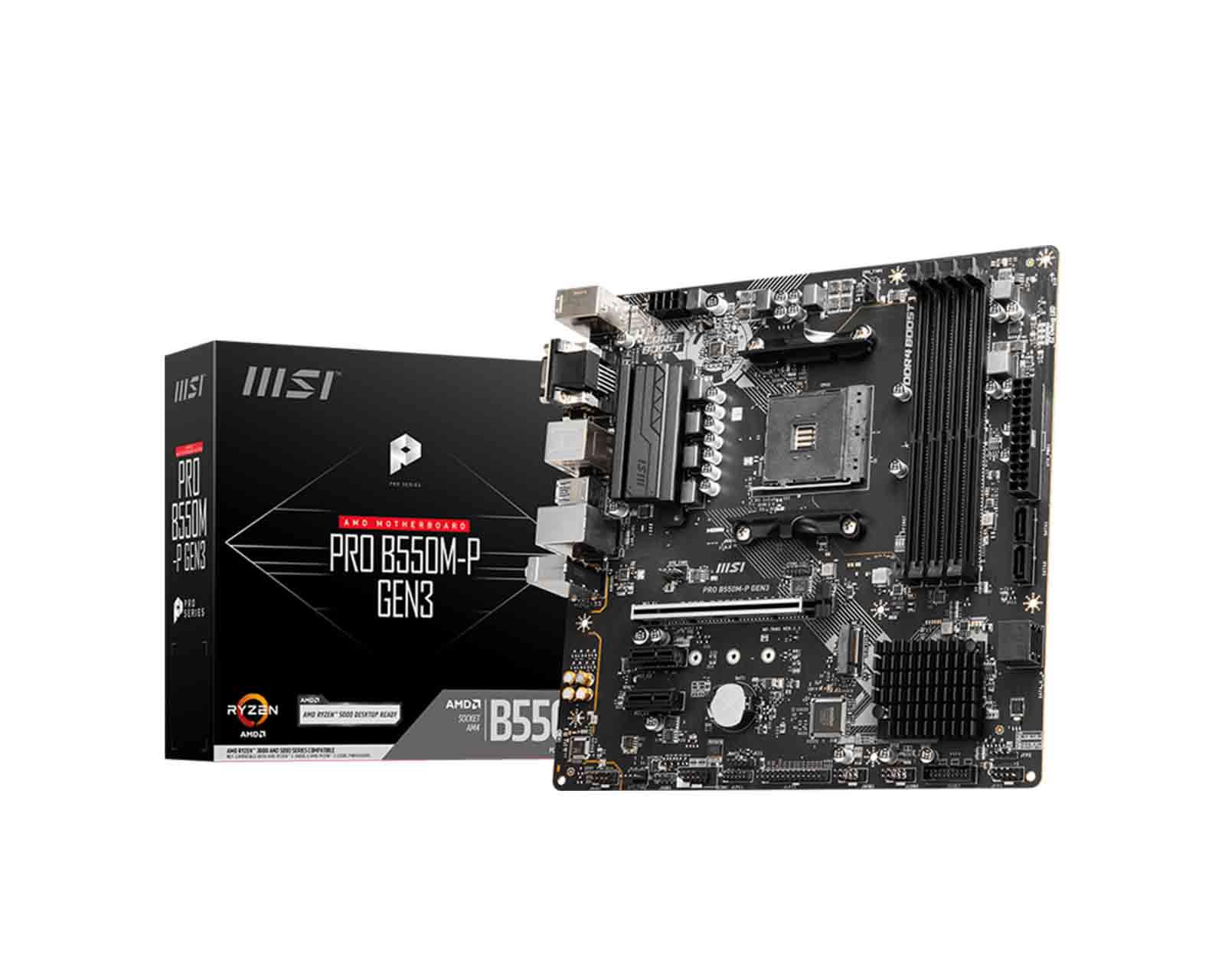 Foto 2 pulgar | Tarjeta Madre MSI Pro B550m-p Gen3 S-am4 HDMI 128 GB DDR4 para AMD