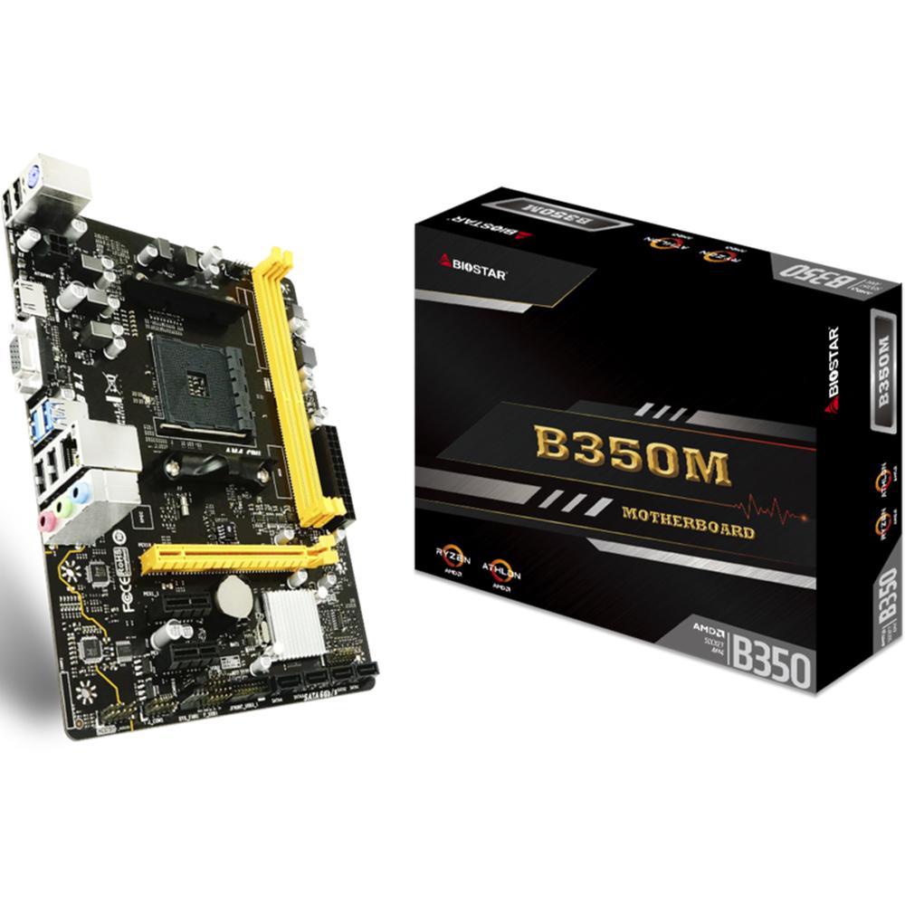 Foto 2 pulgar | Tarjeta Madre Biostar B350m Am4 Ddr4 Micro Atx Color Negro