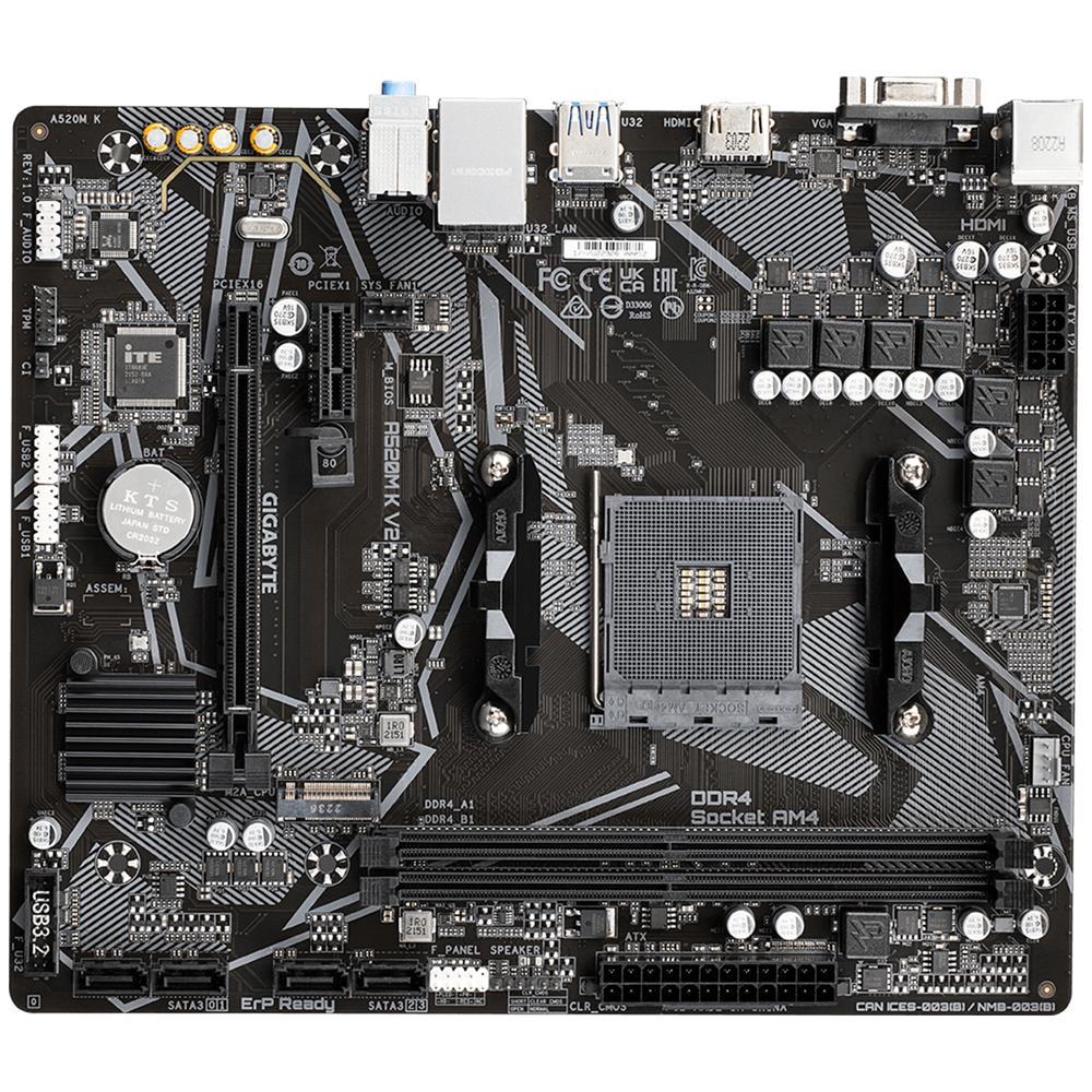 Foto 5 | Tarjeta Madre Gigabyte A520m K V2 Amd Am4 Ddr4 Micro-atx