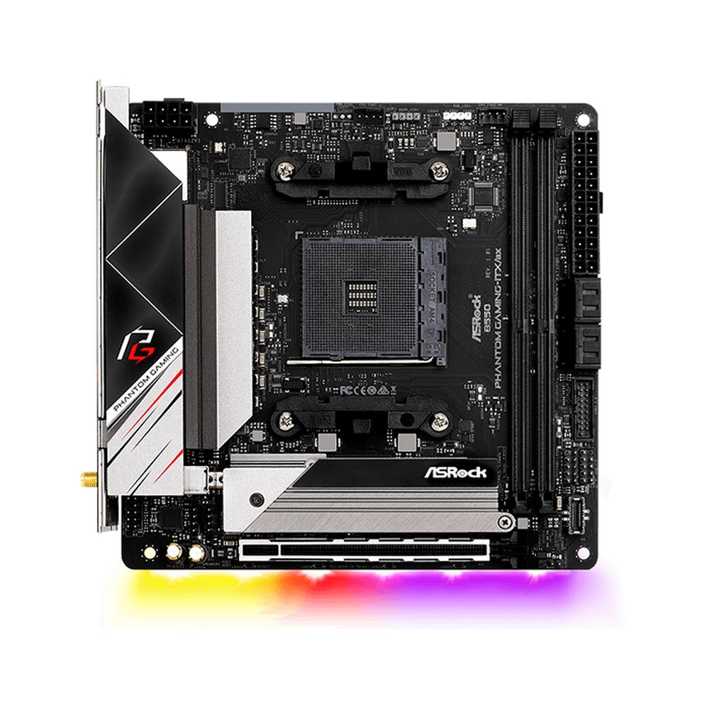 Foto 4 pulgar | Tarjeta Madre Asrock B550 Phantom color Negro Gaming-ITX/AX Am4 2X DDR 4 Pcie 4.0 Wifi 6 + Bt Mini Itx