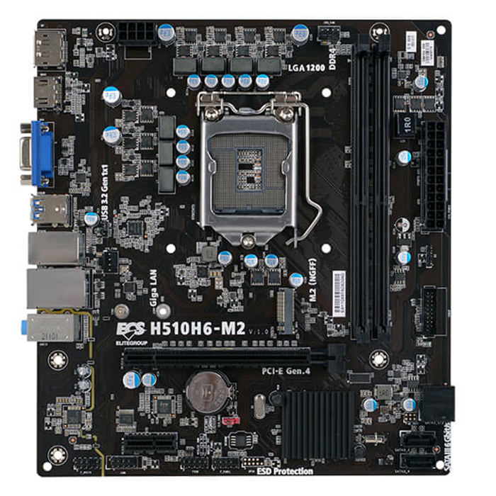 Foto 2 pulgar | Tarjeta Madre Ecs H510h6-m2 Intel 1200 Ddr4 Micro Atx Pcie 4.0