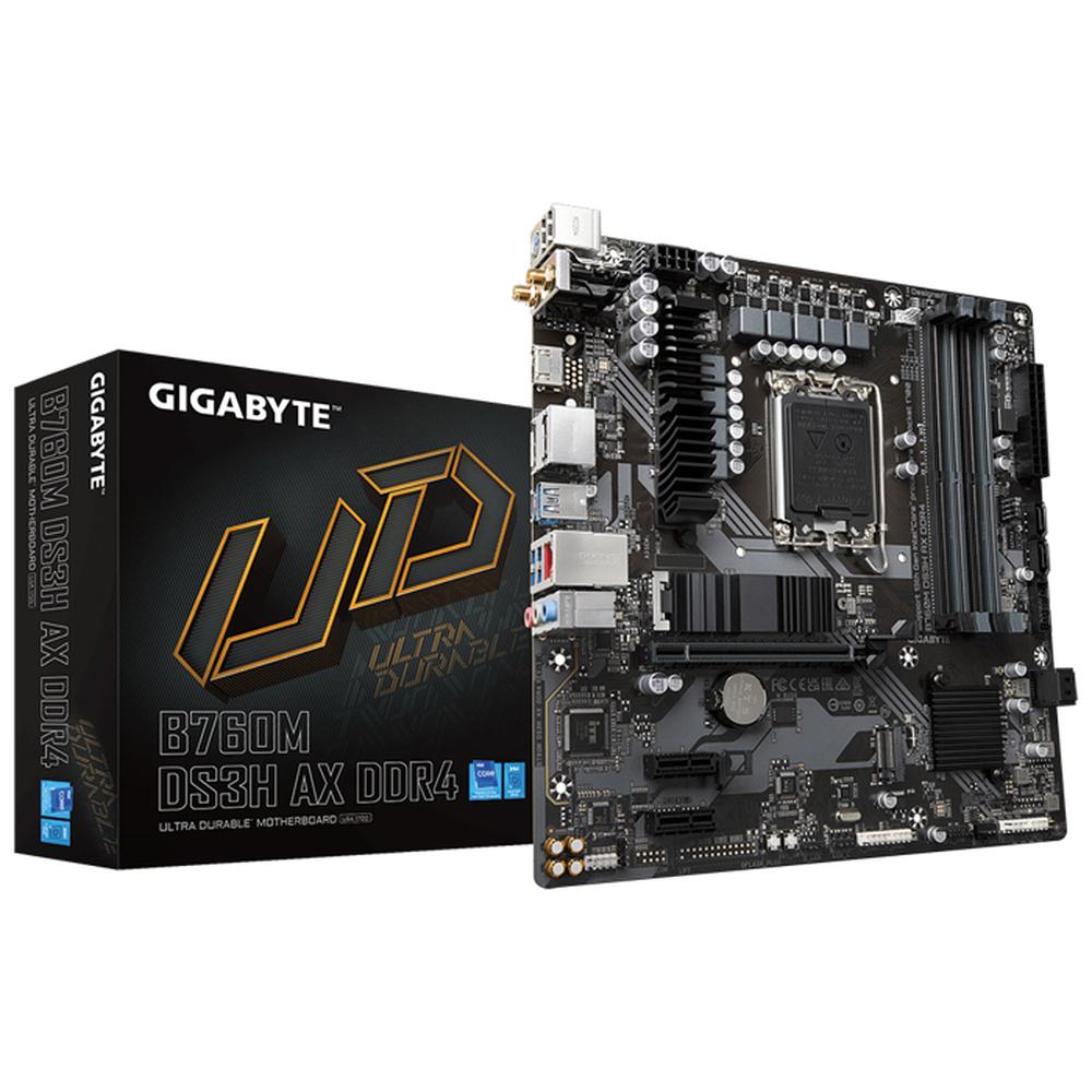 Tarjeta Madre Gigabyte B760m Ds3h Ax Ddr4 Intel 1700 Wifi 6e + Bluetooth Micro Atx