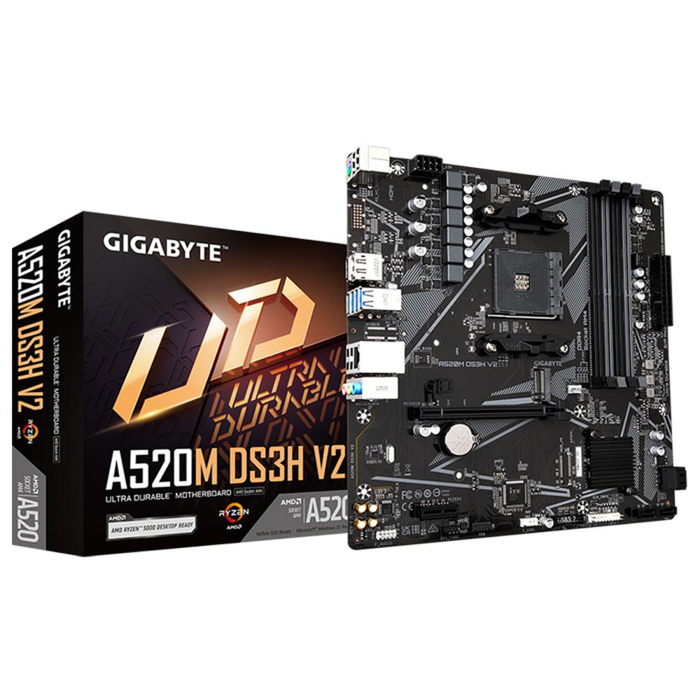 Tarjeta Madre Gigabyte A520m Ds3h V2 Amd Am4 Ddr4 Micro Atx $1,499