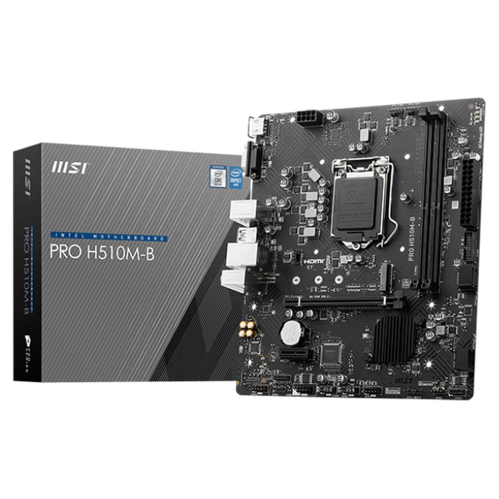 Foto 2 pulgar | Tarjeta Madre Msi Pro H510m-b Intel 1200 2x Ddr4 M.2 Pcie 3.0 Micro Atx Color Negro