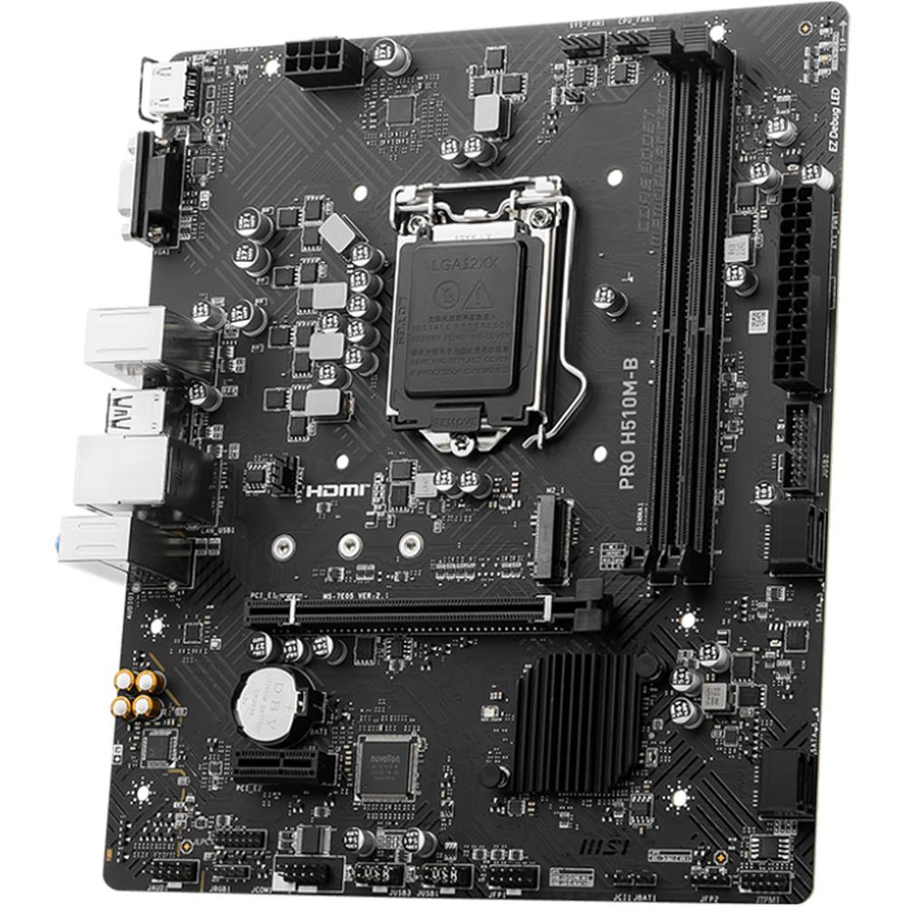 Foto 5 pulgar | Tarjeta Madre Msi Pro H510m-b Intel 1200 2x Ddr4 M.2 Pcie 3.0 Micro Atx Color Negro