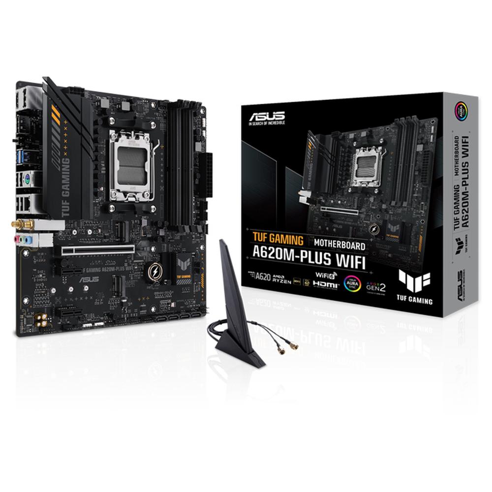 Foto 2 pulgar | Tarjeta Madre Asus Tuf Gaming A620m-plus Wifi Amd Am5 Ddr5 Wifi 6 Bluetooth Micro Atx