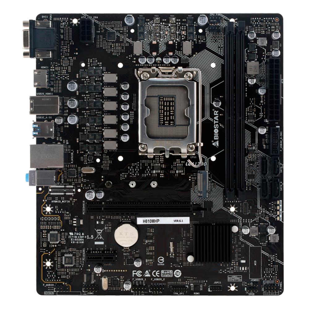 Foto 4 pulgar | Tarjeta Madre Biostar H610mhp Intel 1700 2x Ddr4 M.2 Pcie 3.0 Micro Atx