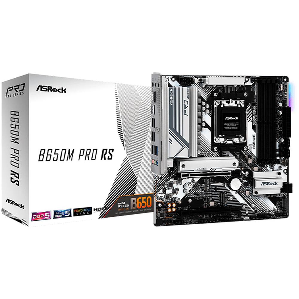 Foto 2 pulgar | Tarjeta Madre Asrock B650M Pro RS AMD AM5 DDR5 USB-C Micro ATX Blanco