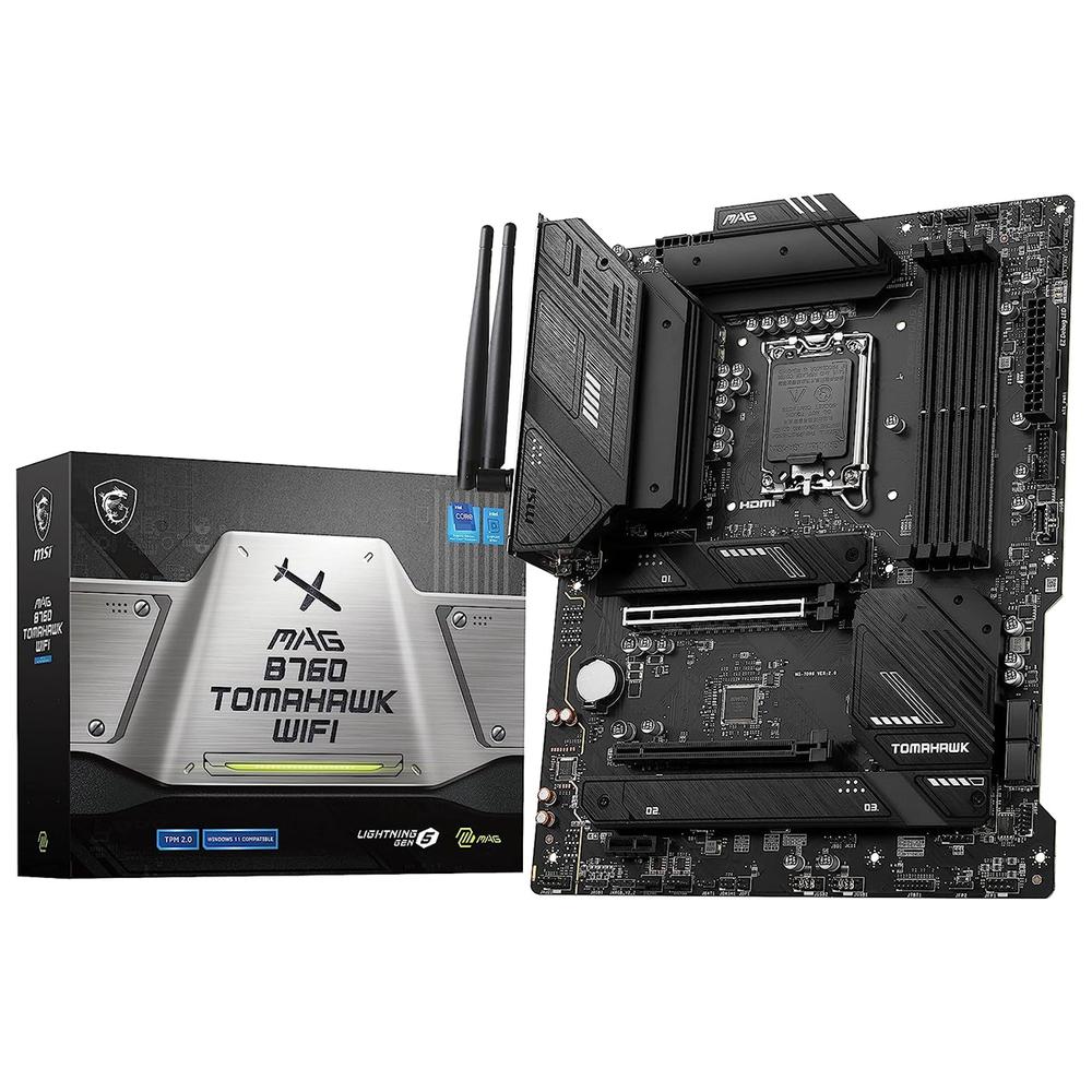 Tarjeta Madre Msi Mag B760 Tomahawk Wifi Lga1700 4x Ddr5 3x M.2 Pcie 5.0 Usb-c Wifi 6e Bt 5.3 Atx